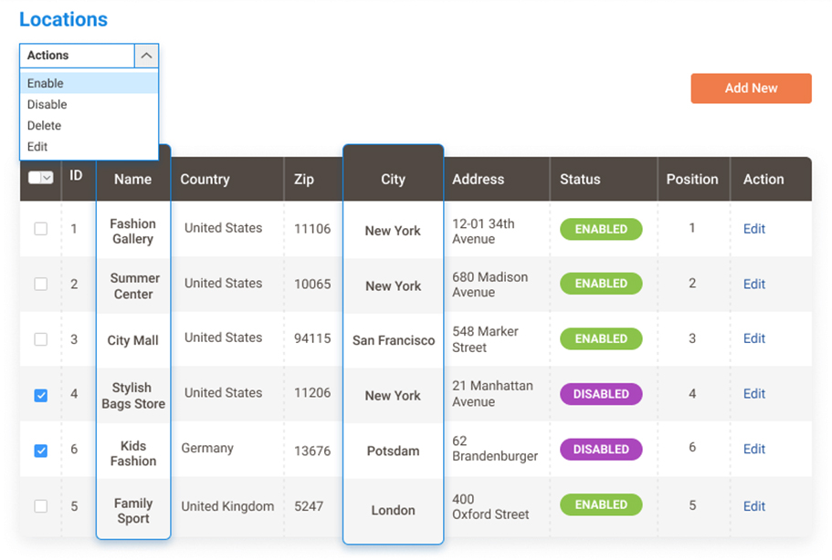 Store Locator Dashboard