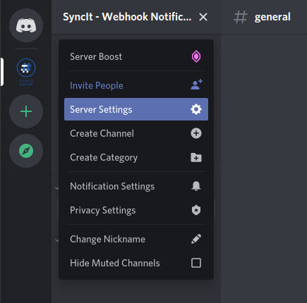 Webhook - Discord Server Settings